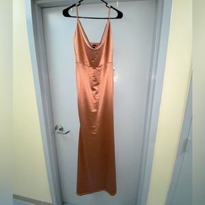 Dusty Mauve Pink Windsor, Cowl Neckline, Floor-Length Dress
